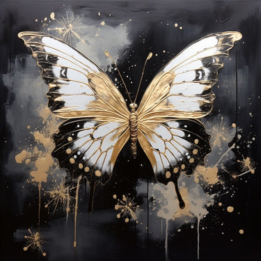 Butterfly Canvas with Black Background